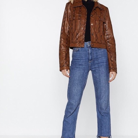 Nasty Gal Snake It Up Faux Snakeskin Jacket - Picture 3 of 4